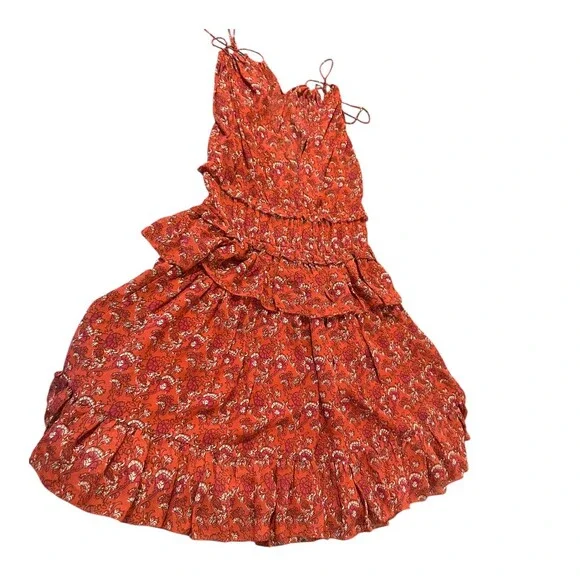 Ulla Johnson Noelle Silk Dress in Ruby - Picture 5 of 10